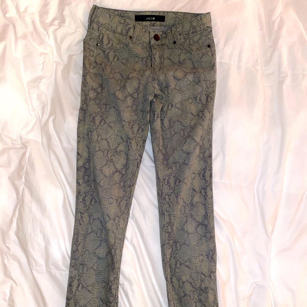 Joes Mint Snake Print Skinny Jeans Sz. 14